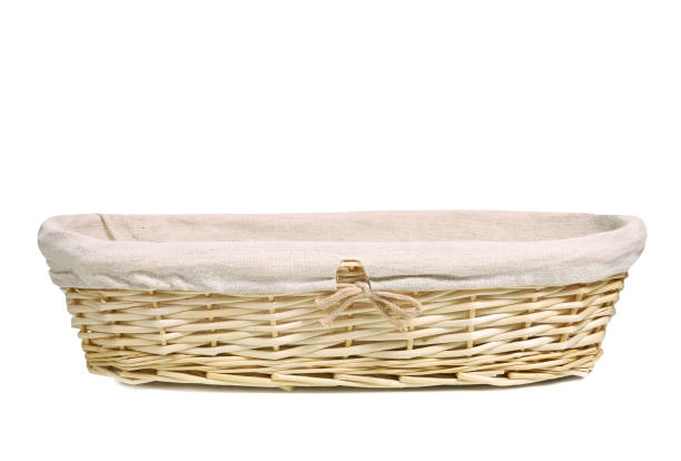 istock Straw basket isolated on white background.Food container. 1278799630