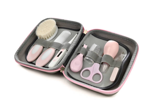 istock Set of baby care items 1278800120