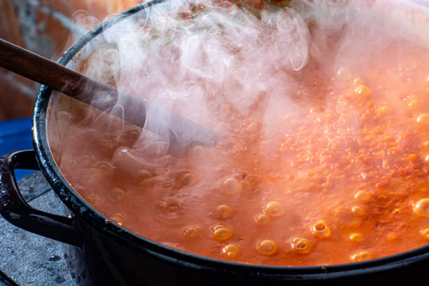 istock Cooking Ajvar made of tomatoes and paprika 1278800574