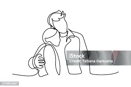 2,300+ Drawing Of Romantic Couple Poses Stock Illustrations ...