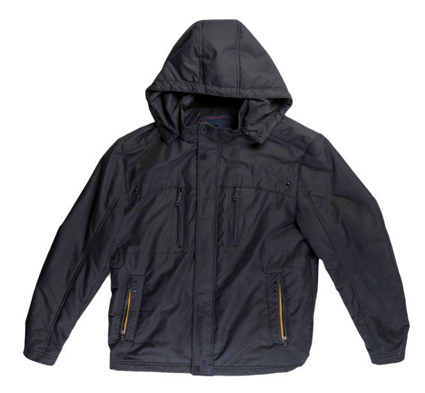 istock Men's jacket in a hood isolated on a white background. Windbreaker jacket 1278805435