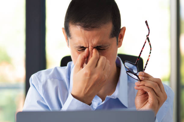 istock Businessman suffering eyestrain 1278805889