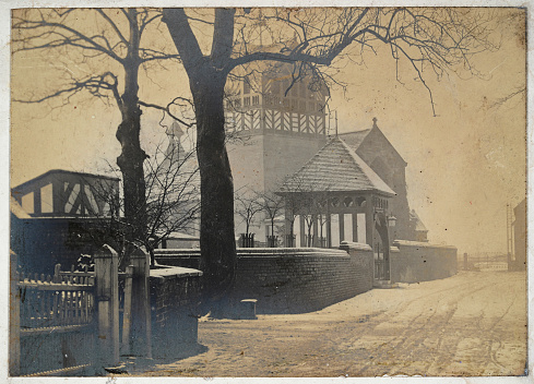 Antique photograph of Old Victorian Church, Possibly near Llandudno, 19th Century