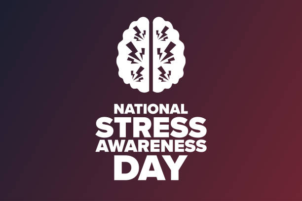 National Stress Awareness Day. Holiday concept. Template for background, banner, card, poster with text inscription. Vector EPS10 illustration. National Stress Awareness Day. Holiday concept. Template for background, banner, card, poster with text inscription. Vector EPS10 illustration national landmark stock illustrations