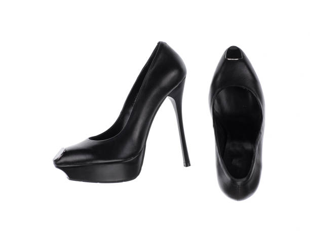 istock black elegant high-heeled shoes isolated on white background 1278809551