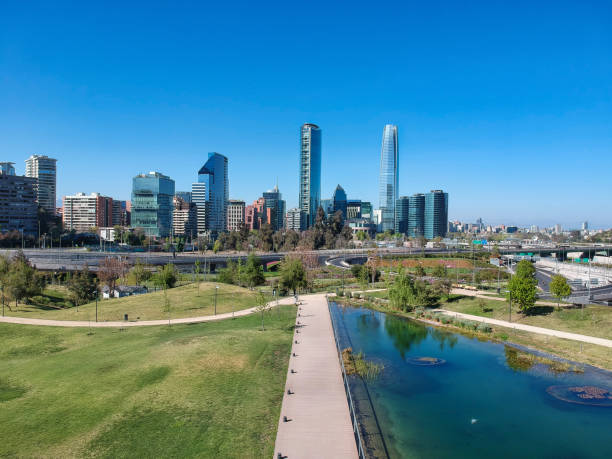istock Santiago financial district from Bicentenario Park 1278811489
