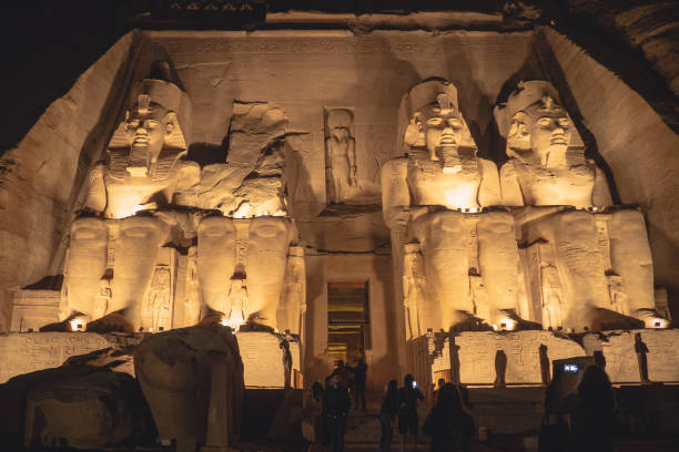 istock Abu Simbel temple at night 1278815629