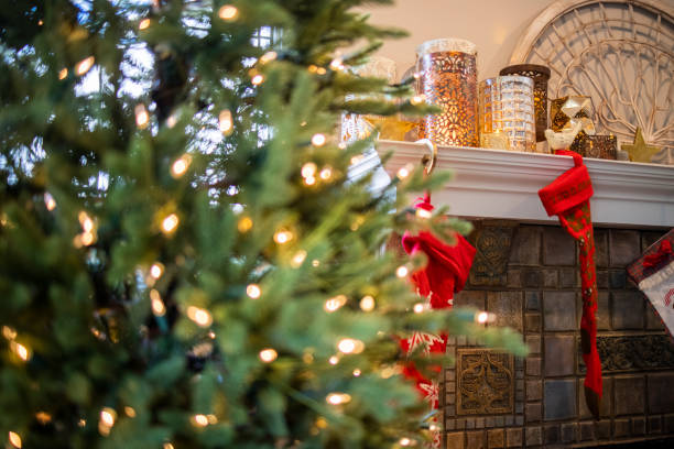 Christmas Decorations in Craftsman Bungalow House