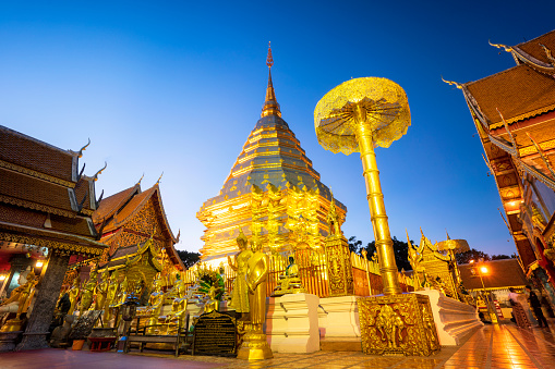 Wat Phra That Doi Suthep temple, One of the most popular tourist destination of Chiang Mai, Thailand.
