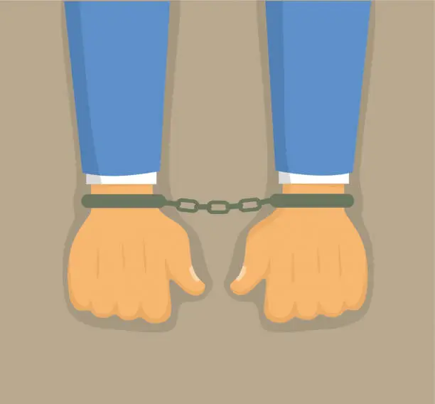 Vector illustration of Handcuffs vector illustration