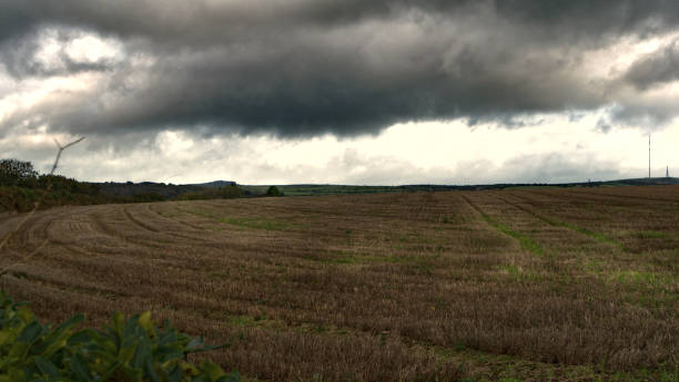 istock Rural views with a powerful dark sky, just before the rain. 1278821073