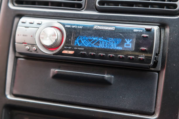 Car Radio Pioneer 1din In The Dashboard Vehicle Audio System Stock Photo -  Download Image Now - iStock