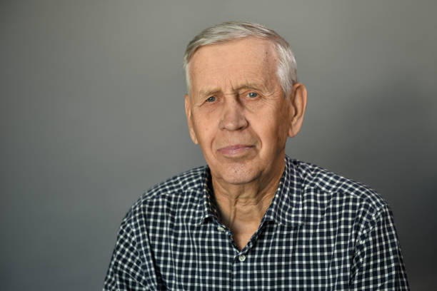 istock Portrait of a handsome old man, 80 years old. 1278836356