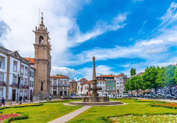 Holy Cross church in Braga, Portugal Holy Cross church in Braga, Portugal braga district stock pictures, royalty-free photos & images