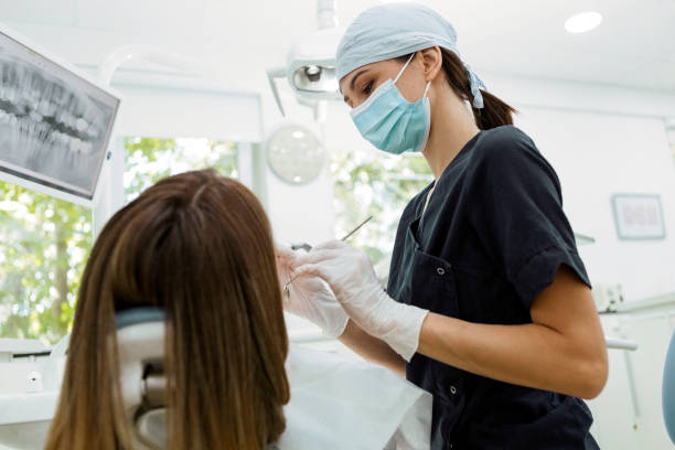 istock Dental examination with dentist 1278838975