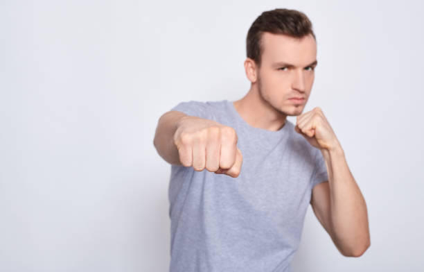 istock A sporty young Caucasian boxer. 1278841614