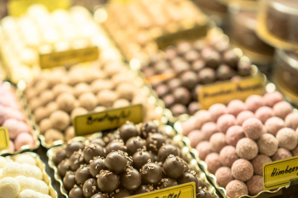istock Delicious sweets on the show window 1278844318