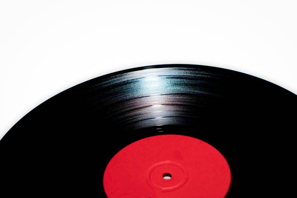 detail of 33 rpm vinyl record - 33 rpm imagens e fotografias de stock