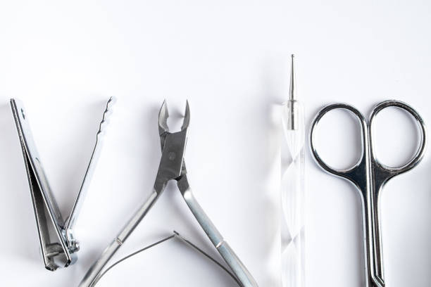 istock Tools for manicure and nail care on white background. 1278855312