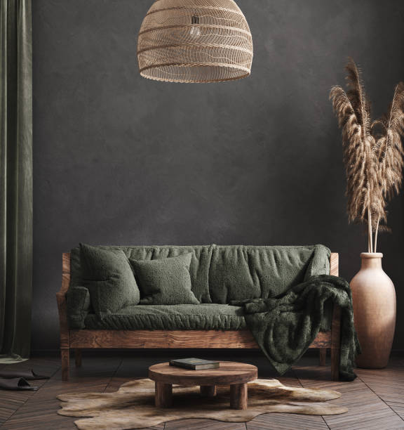 istock Living room interior, ethnic style 1278864046