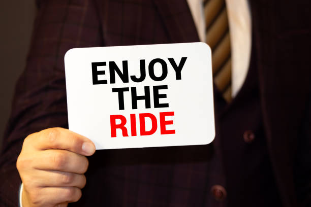 istock ENJOY THE RIDE motivational quote. 1278865992