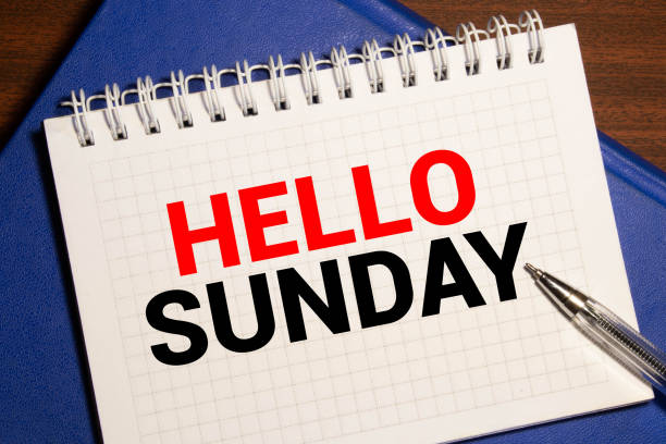 istock Hello Sunday word on notebook. Business conceptual. 1278866004