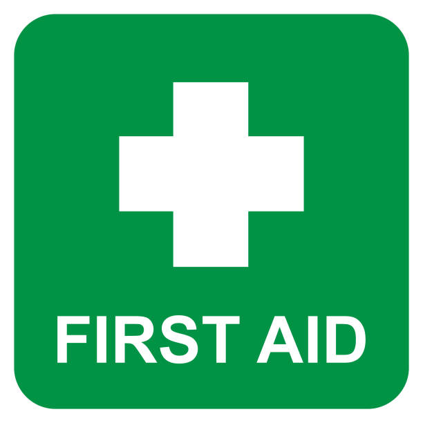 first aid sign logo first aid sign logo first aid stock illustrations