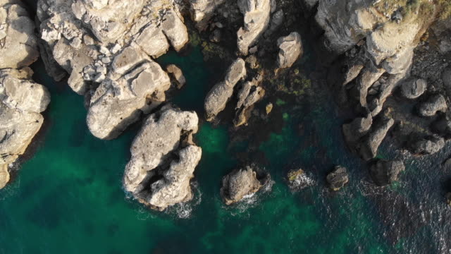 Aerial View of Rocky Black Sea Coast