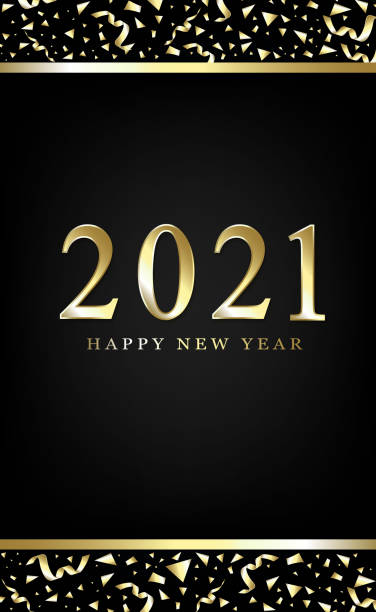 istock Golden numbers 2021s new year wishes - illustration 1278884127