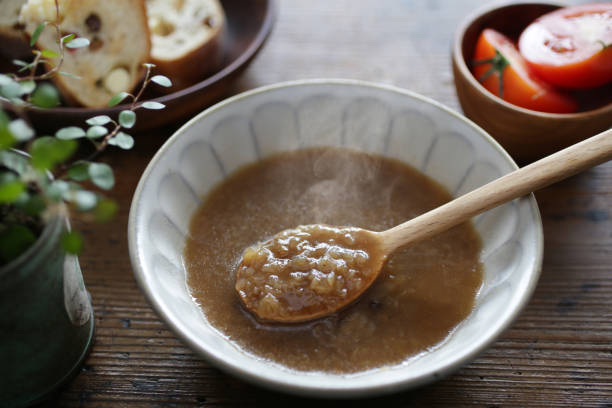 istock Amber soup of chopped onions 1278889426