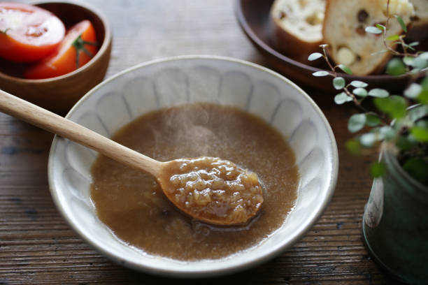 istock Amber soup of chopped onions 1278889432
