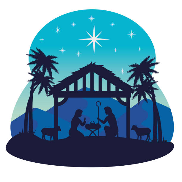 istock merry christmas nativity mary joseph baby and sheeps vector design 1278897020