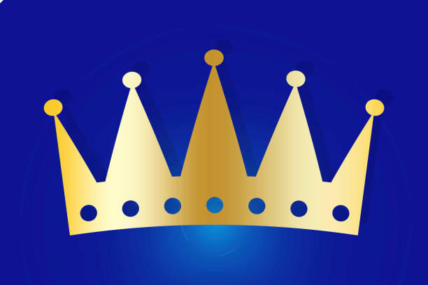 istock Gold Crown. Royal headdress. Monarch luxury badge. Vector illustration. Stock image. 1278901671
