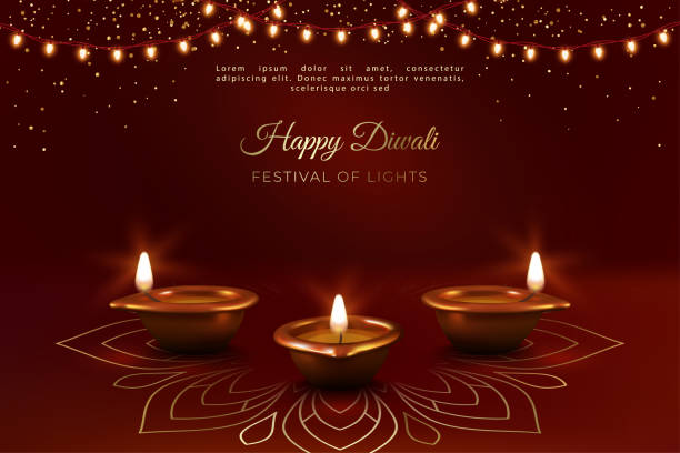 diwali festival banner - diwali lights stock-grafiken, -clipart, -cartoons und -symbole