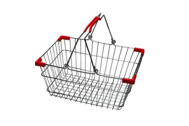 istock Empty shopping basket isolated on white background. 1278905324