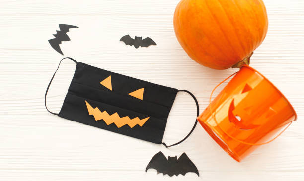 istock Halloween 2020 safe celebration. Stay safe stay creative during coronavirus pandemic 1278905768