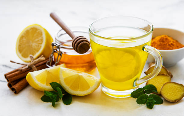 istock Energy tonic drink with turmeric, ginger, lemon and honey 1278907622