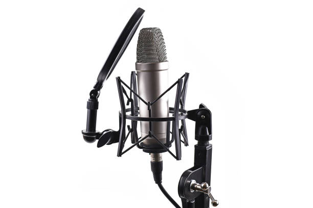 istock Vocal recording set including microphone and pop filter on white background 1278916416
