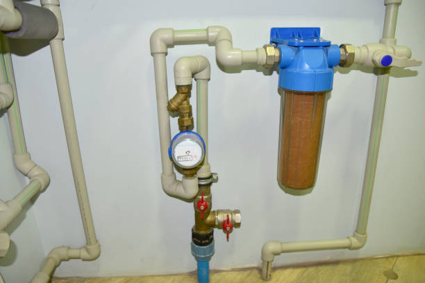istock Independent heating system in boiler room at home. Domestic water supply system. 1278916924