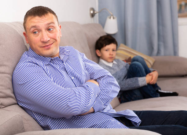 istock Upset man after quarrel with son 1278917971