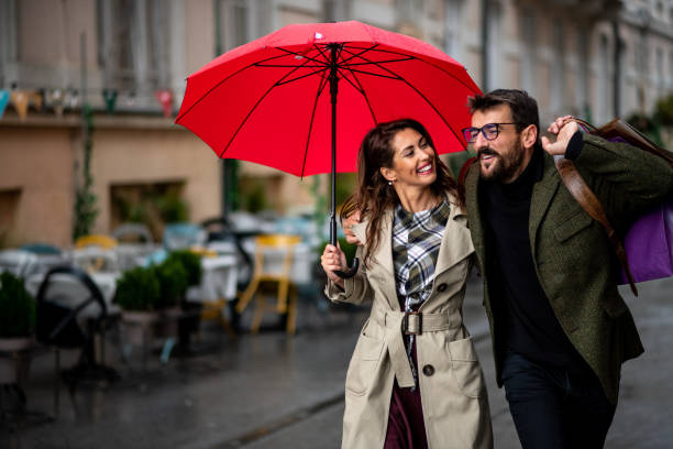 istock Young hipsters on rainy day 1278924096