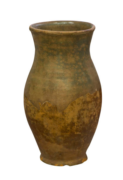 istock clay  jug isolated on a white background. vintage empty jug front view. vintage capacity 1278932221
