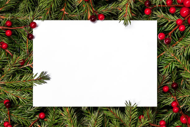 istock Christmas card over fir tree branches 1278938482