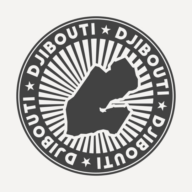 ilustrações de stock, clip art, desenhos animados e ícones de djibouti round logo. - symbol sign vector republic of djibouti