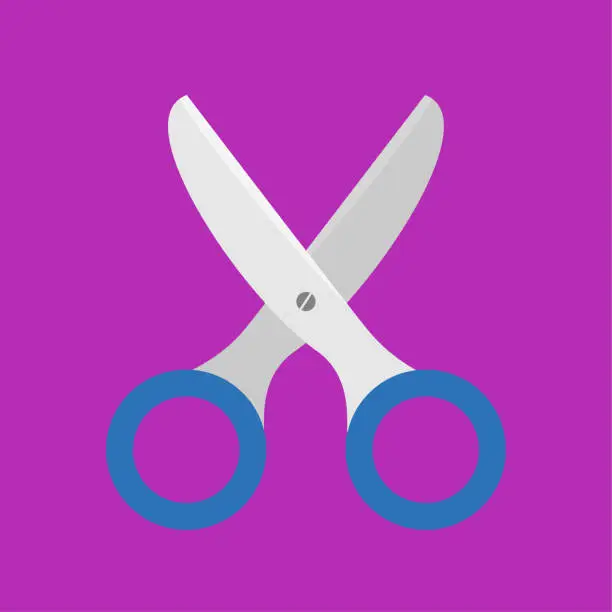 Vector illustration of Children scissors