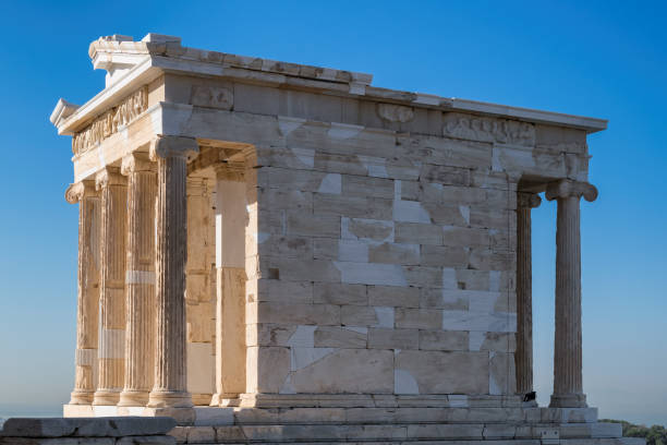 храм афины найк - nike стоковые фото и изображения