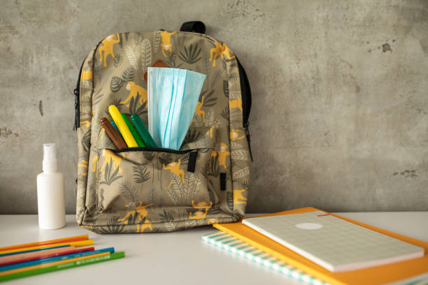 istock School backpack and school supplies on shelf at home 1278941695