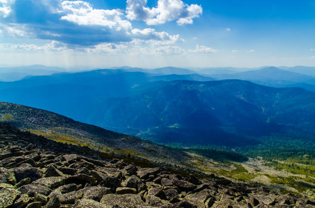 istock View from high mountain. clouds in the sky 1278943732