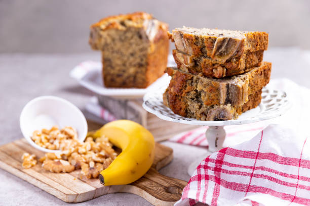 istock Homemade delicious banana bread with nuts 1278946188