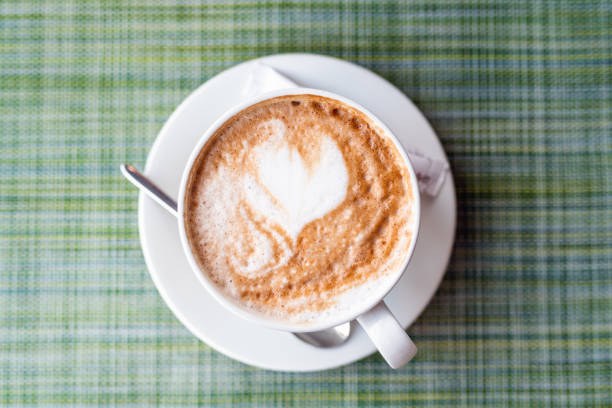 Cup of coffee, directly from above